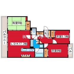 グランアルト福住オーヴェスト棟の物件間取画像